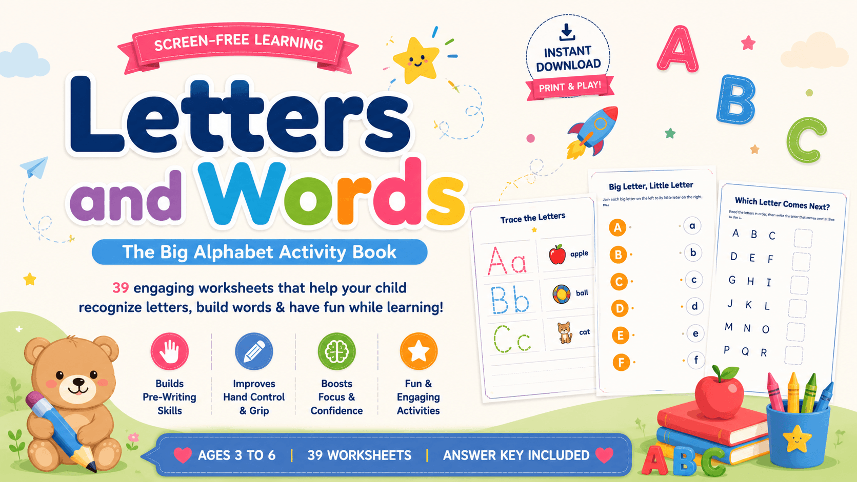 Letters and Words: The Big Alphabet Activity Book — Letters and Words: The Big Alphabet Activity Book