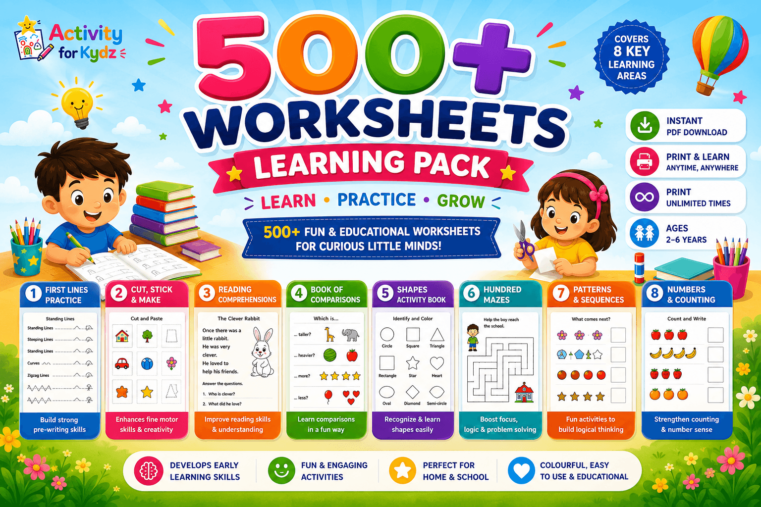 All Learning Packs — instant PDF download, print unlimited times